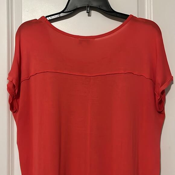 Charming Charlie Short Sleeve Coral Top - Picture 6 of 9